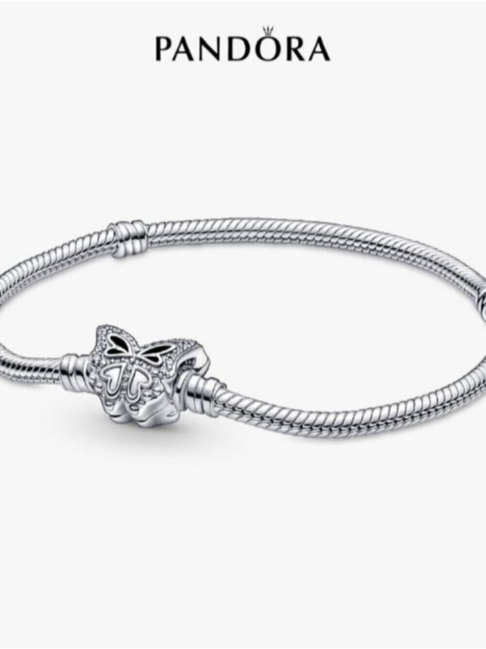 Pandora Butterfly Clasp Snake Chain Bracelet